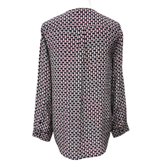 Joie Silk Blouse Shirt Top M Sailboat Print Nautical Long Sleeve Button Up - Picture 5 of 9